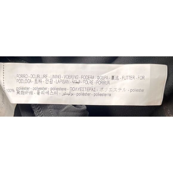 Zara Ruffled Printed Metallic Long Sleeve Mini Dress, Size Small - Picture 15 of 15